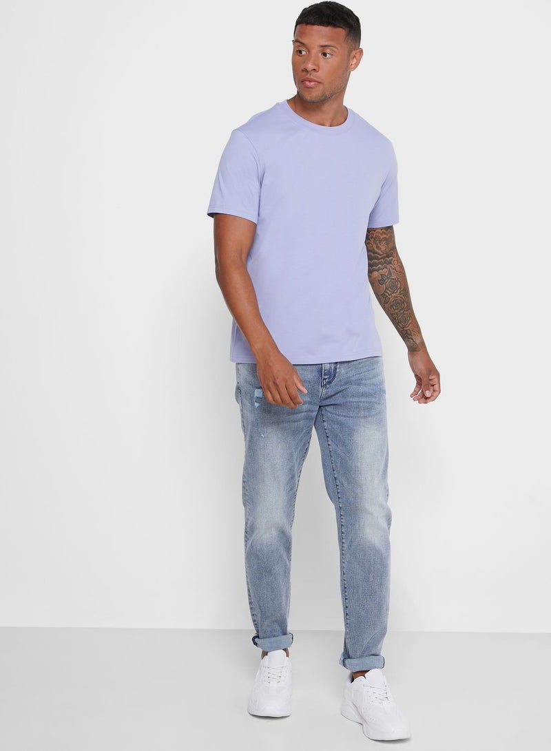 SEMIR - Mid Rise Comfortable Denim Jeans Blue - Image 1