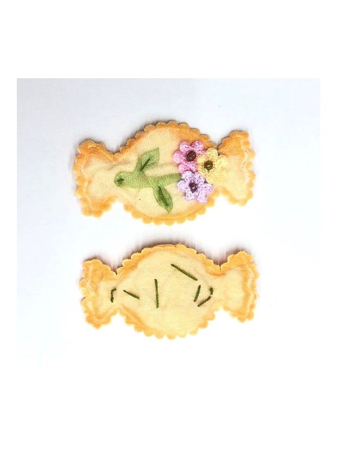 50-Piece Floral Sewing Patch Set Yellow/Green/Pink