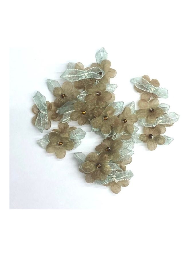 Generic 50-Piece Floral Sewing Patch Set Brown  - Image 1