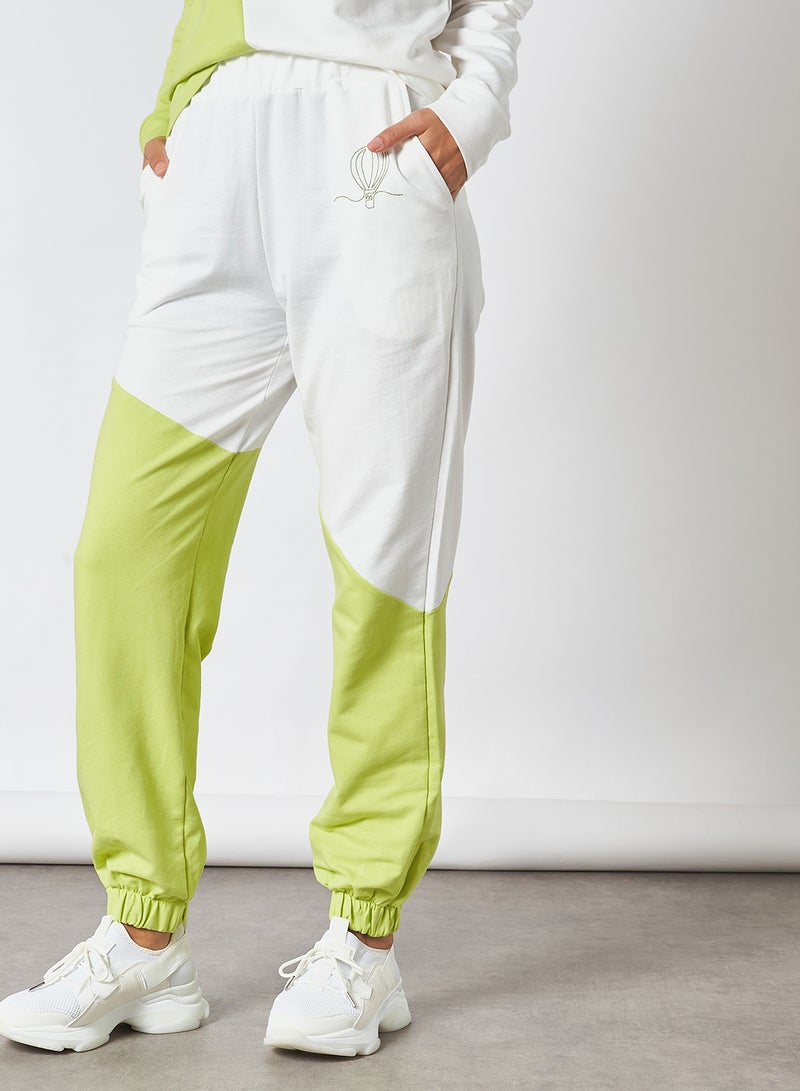 trendyol 2-Piece Colourblocked Pattern Tracksuit Multi Color  - Image 1