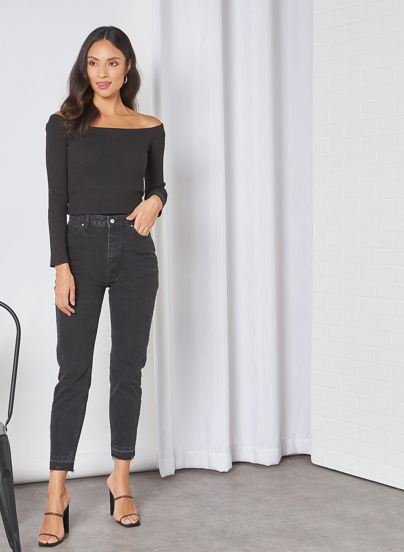 trendyol - High Waist Jeans Black - Image 1