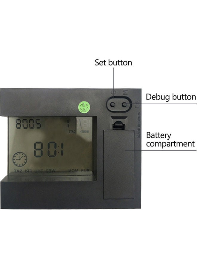 Digital Alarm Clock White 3.5x5.5inch - Image 2