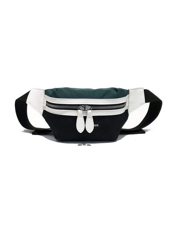 Zipper Waist Bag Black/Green  - Image 1