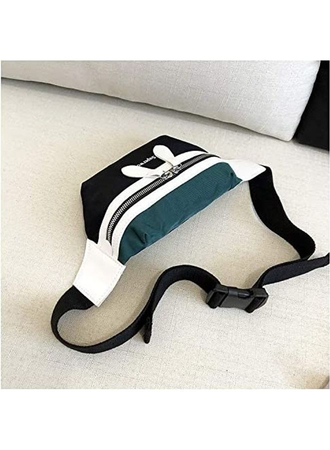 Zipper Waist Bag Black/Green  - Image 3