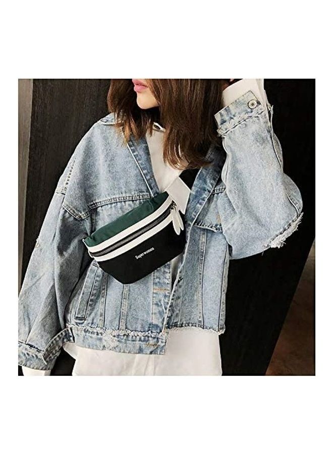 Zipper Waist Bag Black/Green  - Image 4