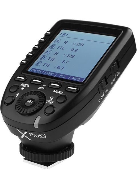 جهاز إرسال مشغل فلاش X Pro-C أسود