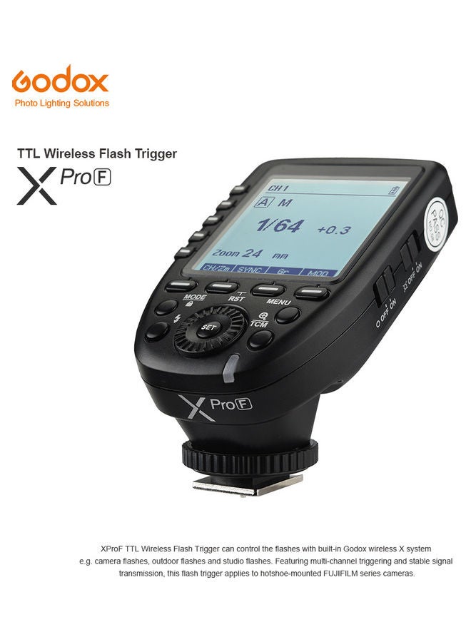 Godox X Pro-F TTL Wireless Flash Trigger Black  - Image 4