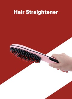 Cyber Hair Straightener Brush Jl-906 Pink/Black/White  - Image 5