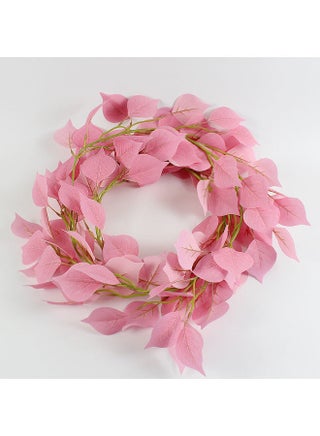 Artificial Hanging Leaf Vine Pink 2meter - v1617957705/N46405514A_1