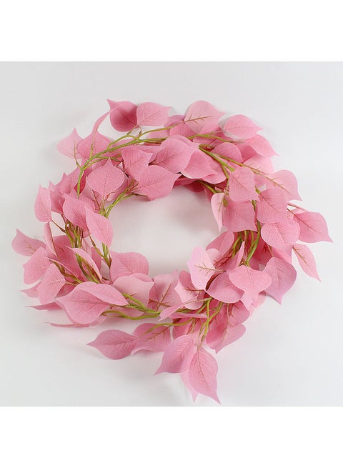 Artificial Hanging Leaf Vine Pink 2meter