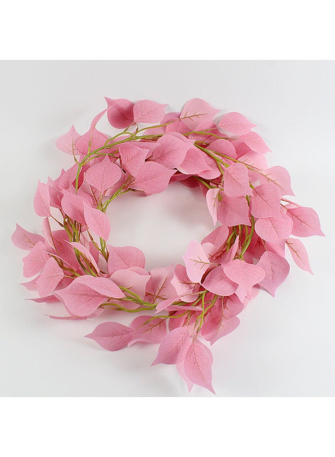 Artificial Hanging Leaf Vine Pink 2meter