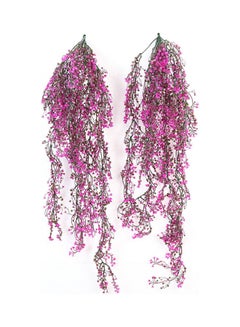 XiuWoo 2-Piece Hanging Flower Set Pink/Green  - Image 1