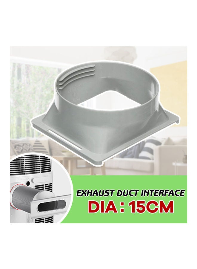 Square Exhaust Hose Interface For 5.91in Diameter White - Image 1