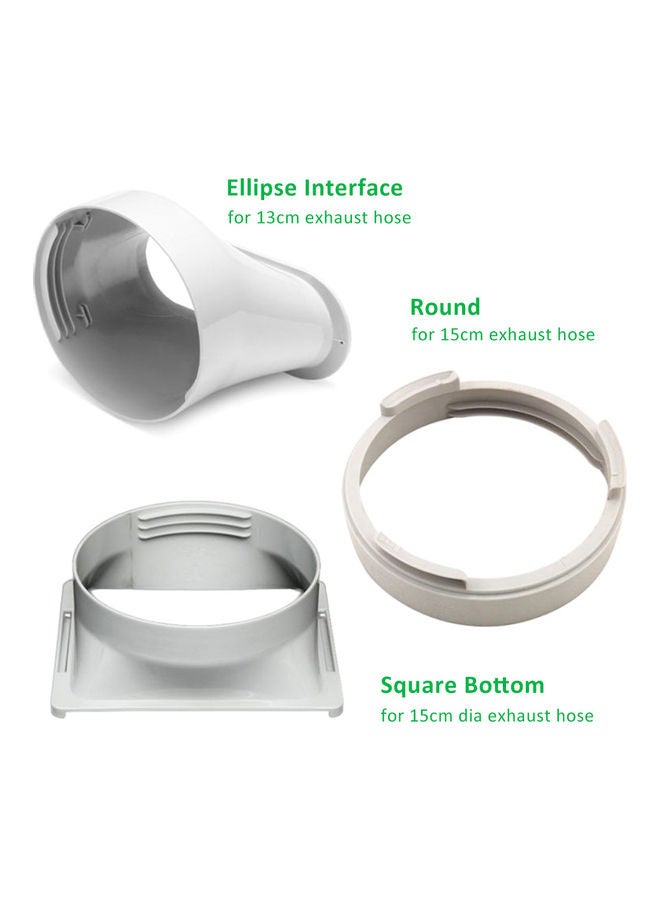Square Exhaust Hose Interface For 5.91in Diameter White - Image 2
