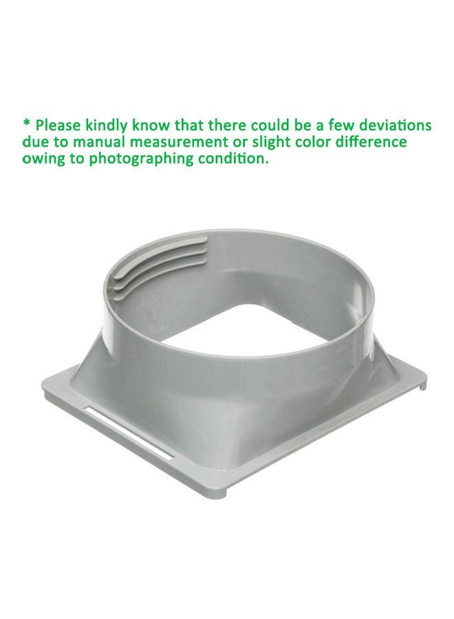 Square Exhaust Hose Interface For 5.91in Diameter White - Image 4
