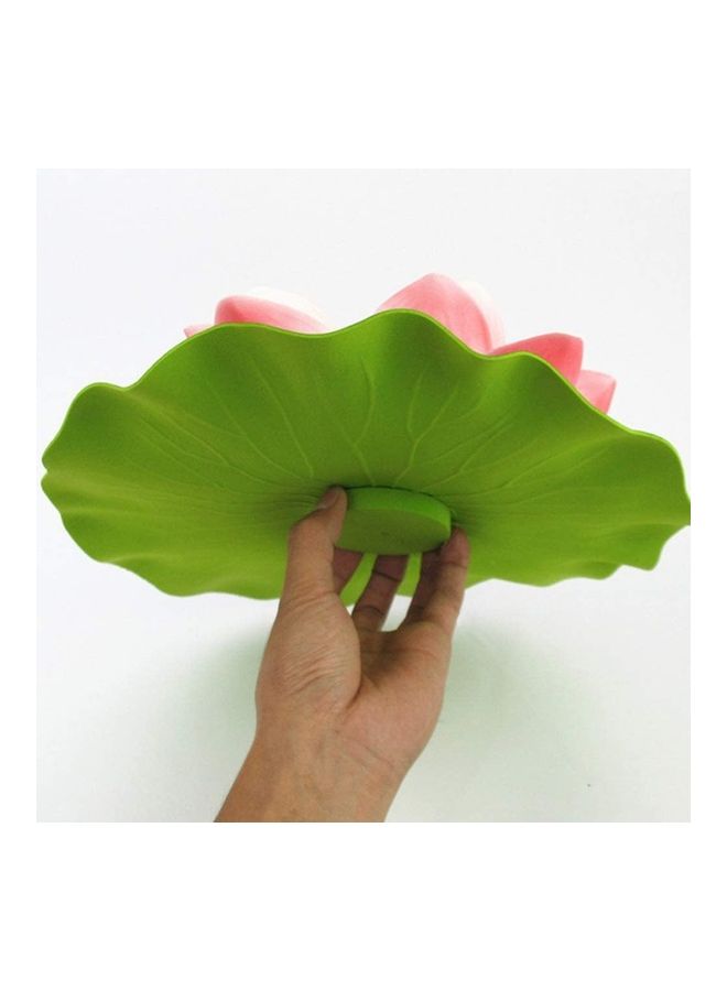 XiuWoo LED Waterproof Floating Lotus Light Pink/Green 20 x 10cm  - Image 3