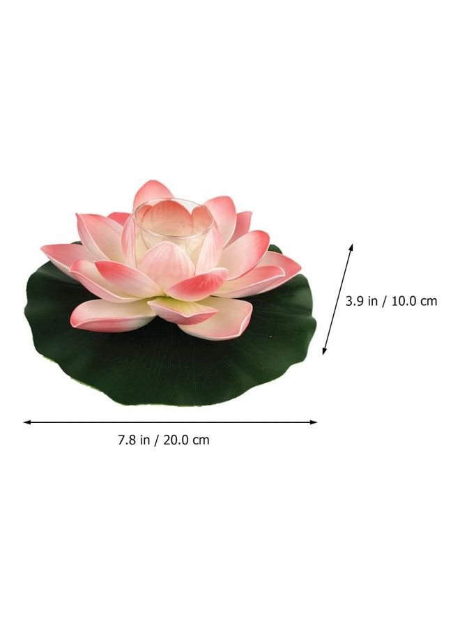 XiuWoo LED Waterproof Floating Lotus Light Pink/Green 20 x 10cm  - Image 4