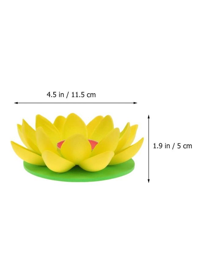 XiuWoo 5 Piece Lotus Water Floating Light Yellow/Green  - Image 5