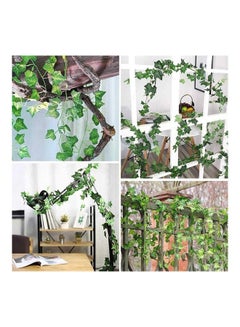 XiuWoo 86 Feet Artificial Ivy Leaf Plants Vine Hanging Garland Fake Foliage Flowers Wall Décor Green  - Image 3
