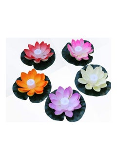 XiuWoo 5 Piece Water Floating Lotus Light Multicolour  - Image 2