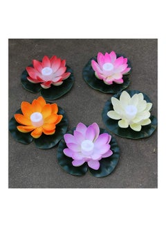 XiuWoo 5 Piece Water Floating Lotus Light Multicolour  - Image 5