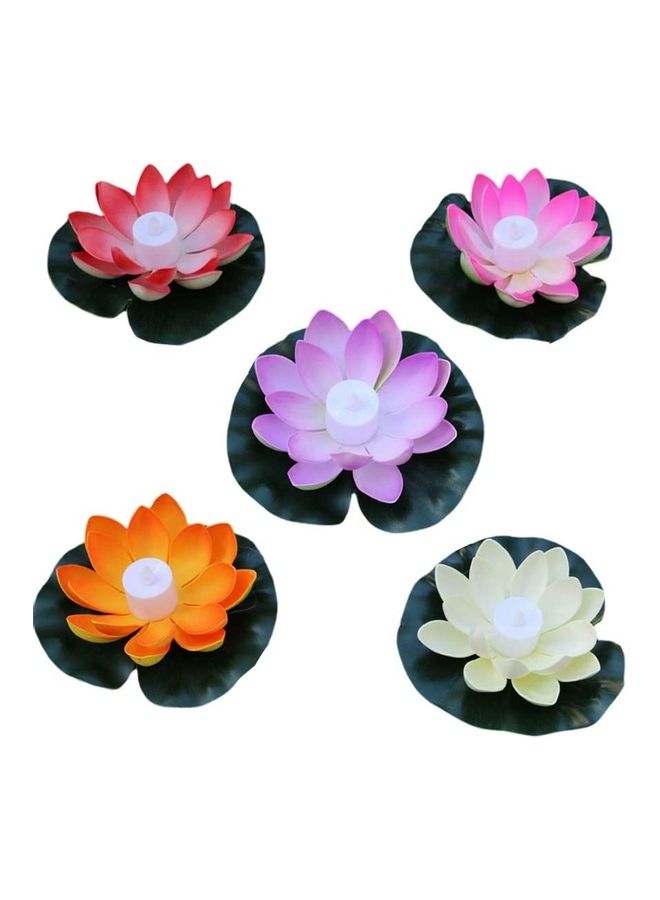 XiuWoo - 5 Piece Water Floating Lotus Light Multicolour - Image 1