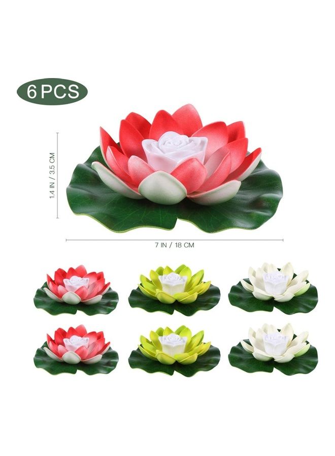 XiuWoo - 6 Piece Floating Lotus Light Multicolour - Image 1