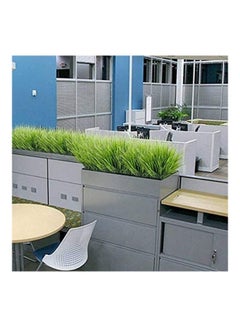 XiuWoo 6 Piece Artificial Plastic Wheat Grass Faux Shrubs Simulation Plants Indoor and Outdoor Green 14.37 x 6.50 x 0.79inch  - Image 2