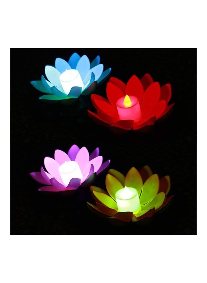 XiuWoo - 7 Piece LED Floating Lotus Lantern Wishing Water Lily Artificial Candle Flower Lanterns Pool Decor for Festival Party Multicolour - Image 1