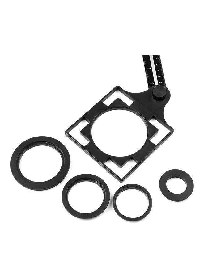 6-Sided Universal Ruler & Contour Gauge Duplicator Tool Black/Red - Image 3