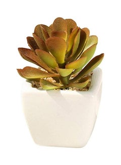 شو وو نباتات اصطناعية لاستخدام داخل المنزل، نباتات صبار صناعية موضوعة في أصص صغيرة للزينة، مناسبة للمكتب المنزلي بني 5.5 x 6 x 8سم  - Image 1