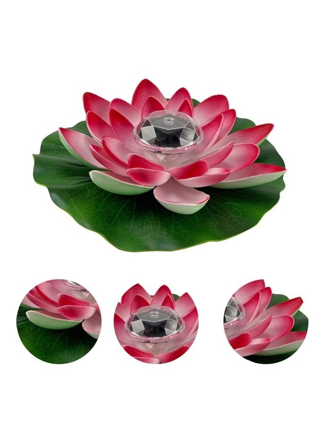 XiuWoo Artificial Plants Pool Lotus Lamp Pink/Green - Image 2