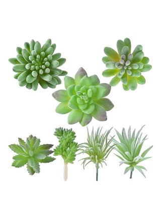 7-Piece Artificial Succulent Plant Green/White - v1617977714/N46417866A_1