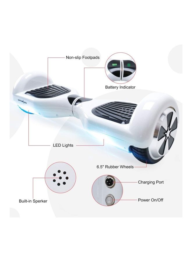 Cool Baby Self Balancing Electric Hoverboard white - Image 4