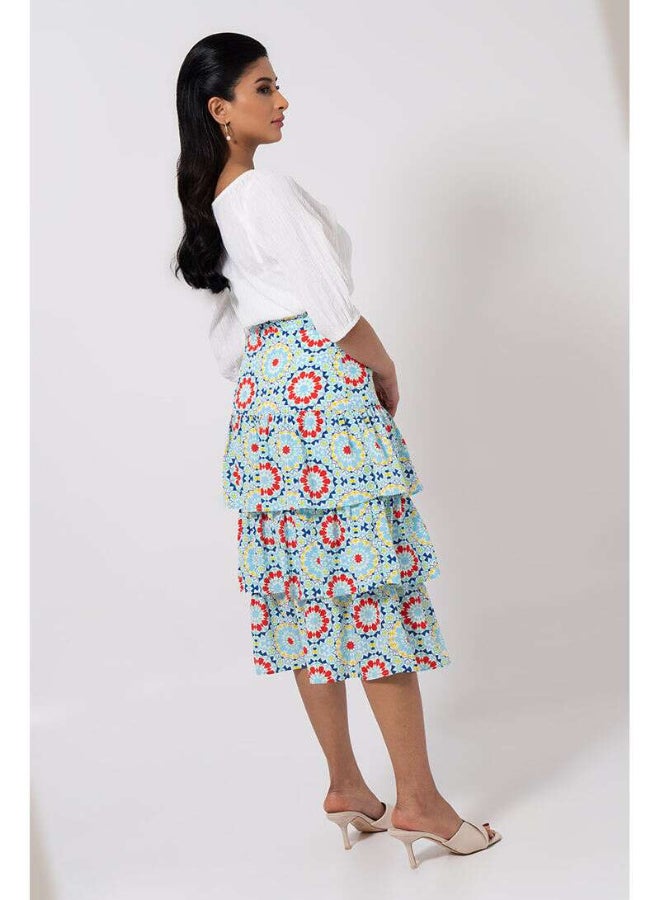 RINA Short Sleeve Sweetheart Neck Blouse White - Image 2