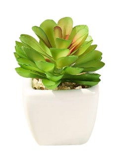 شو وو نبات عصاري اصطناعي في أصيص أخضر/أبيض 