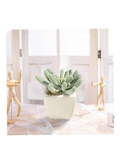 شو وو نبات عصاري اصطناعي في أصيص أخضر/أبيض  - Image 3