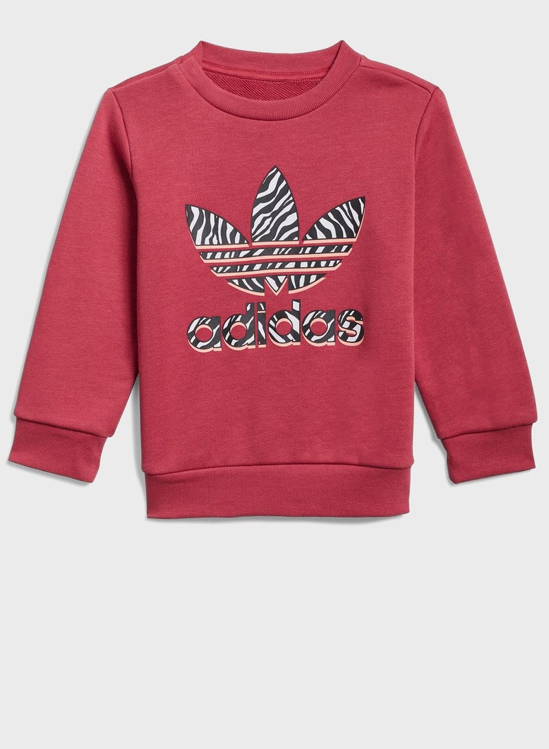 adidas Originals Infant Graphic Tracksuit Set Pink  - Image 2