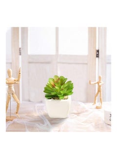 شو وو نبات عصاري اصطناعي في أصيص أخضر/أبيض  - Image 2