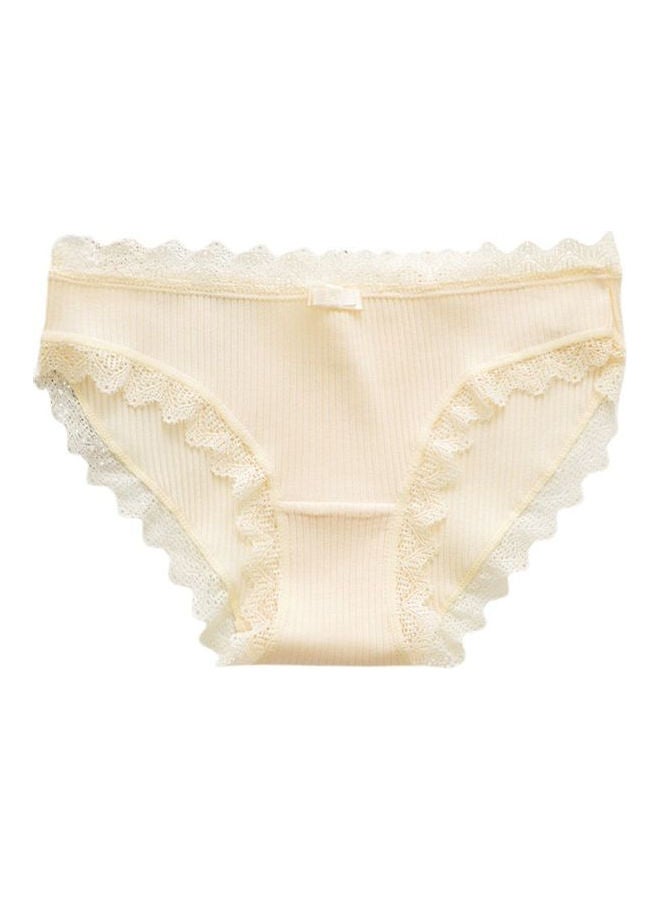 Bowknot Comfortable Briefs Yellow