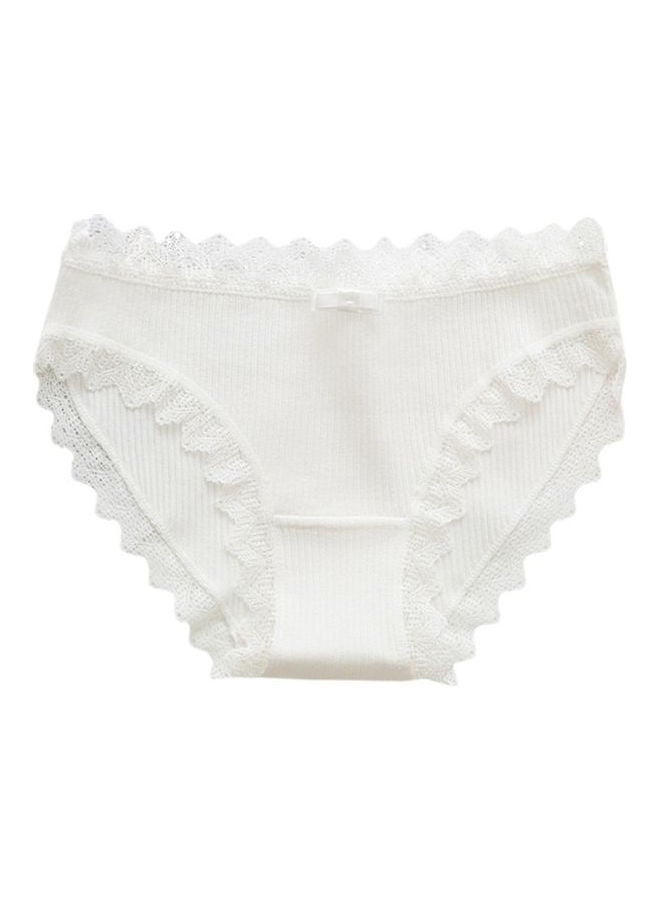 Bowknot Comfortable Briefs White