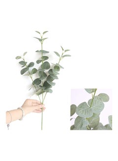 XiuWoo 6-Piece Artificial Eucalyptus Leave Bundles Green  - Image 1