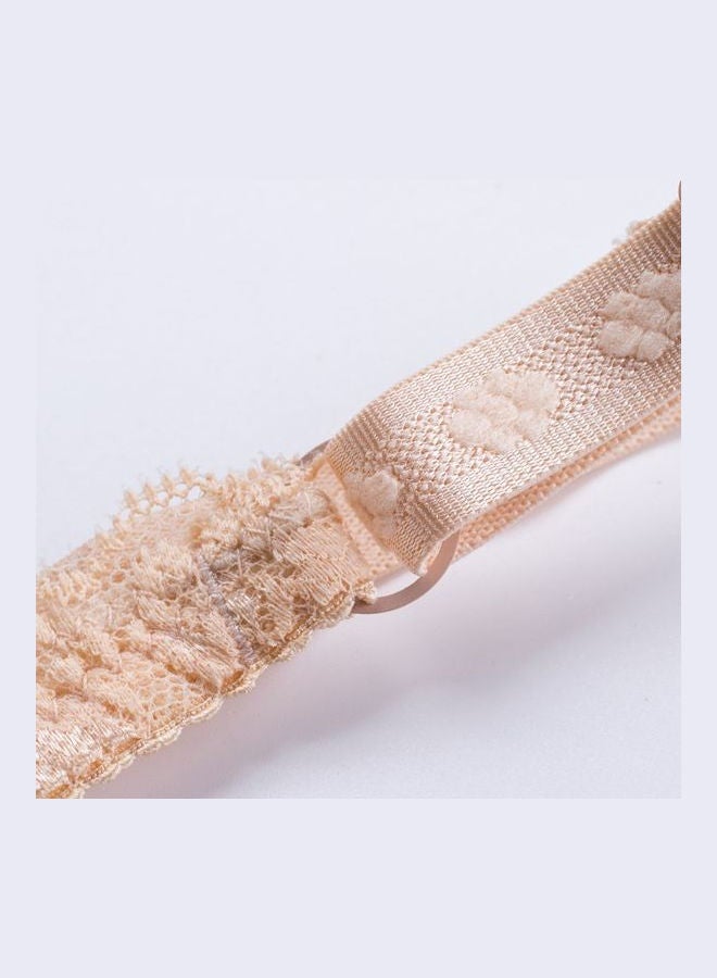 Lace Gauze Push Up Breathable Ultra-Thin Bra And Brief Set Beige  - Image 3