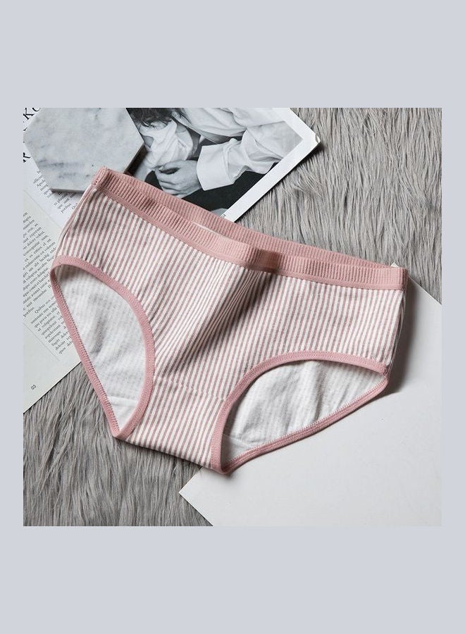 Stripe Print  Briefs Dark Pink