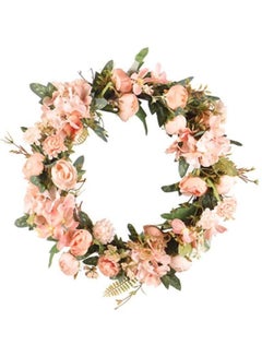 Artificial Flower Garland Pink/Green/Brown