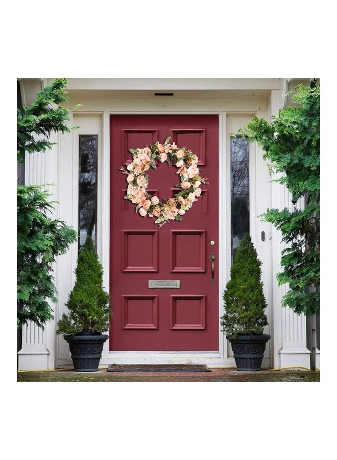 XiuWoo - Artificial Flower Garland Pink/Green/Brown - Image 1