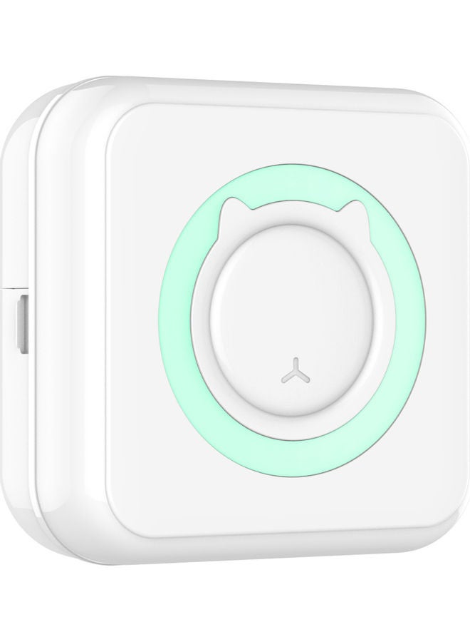 Wireless Mini Thermal Printer With Roll Paper White/Green - Image 2