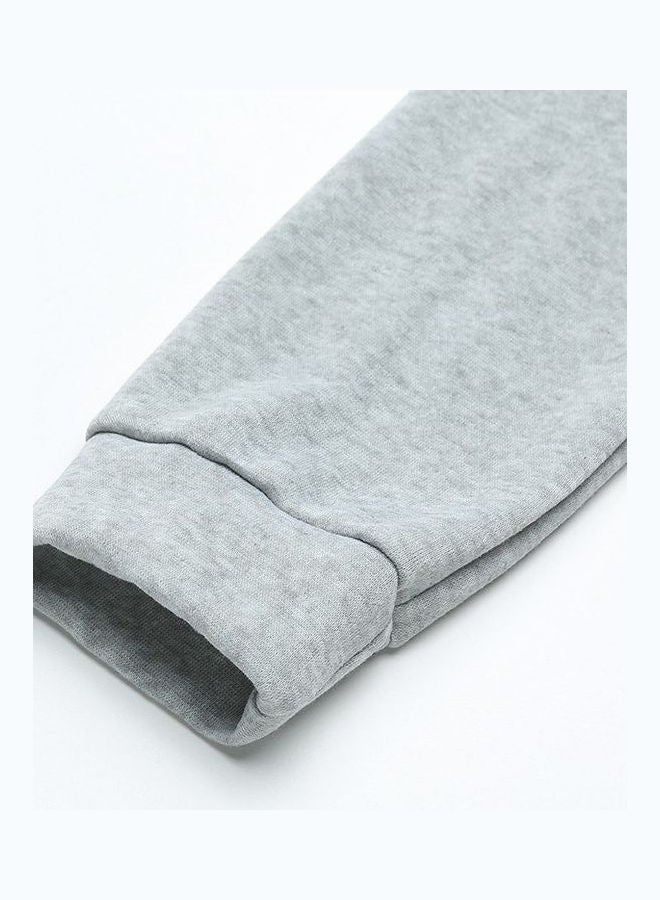 بلوفر عصري بأكمام طويلة رمادي - Image 3