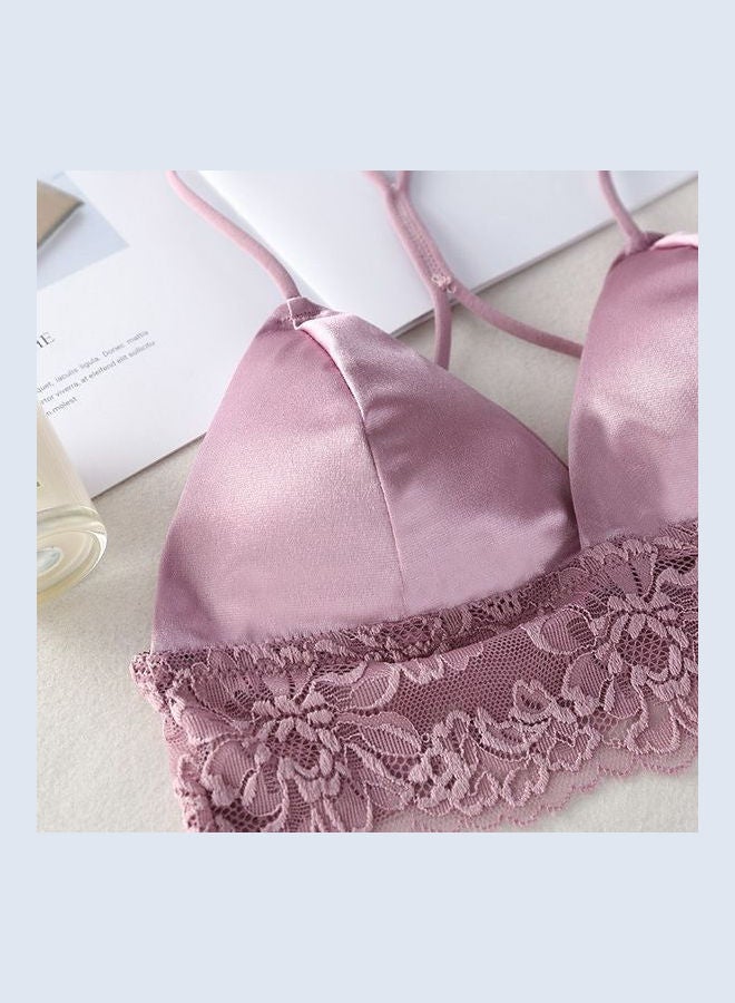 Push Up Padded Lace Bralette Pink  - Image 2