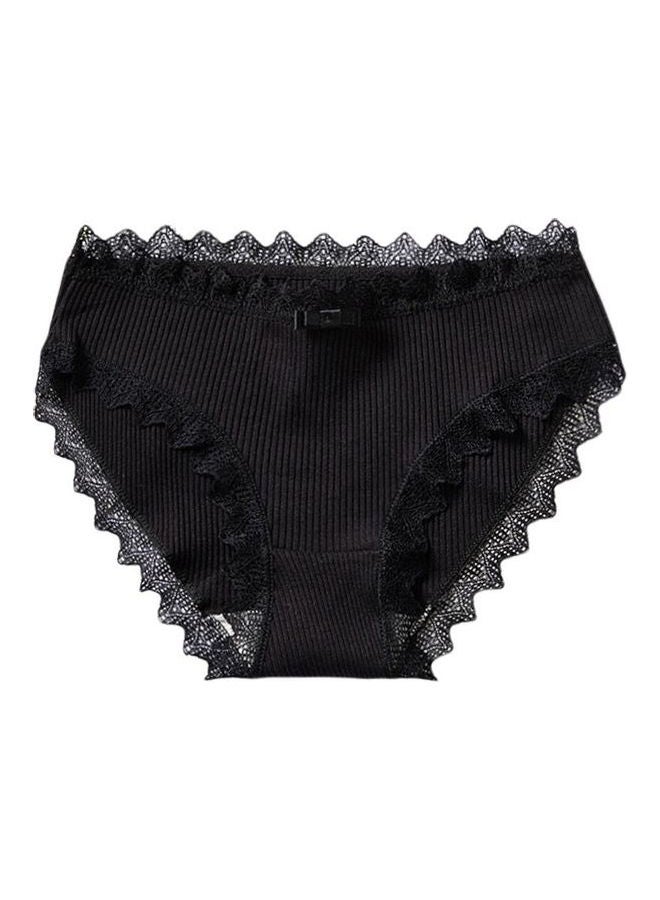 Bowknot Comfortable Briefs Black